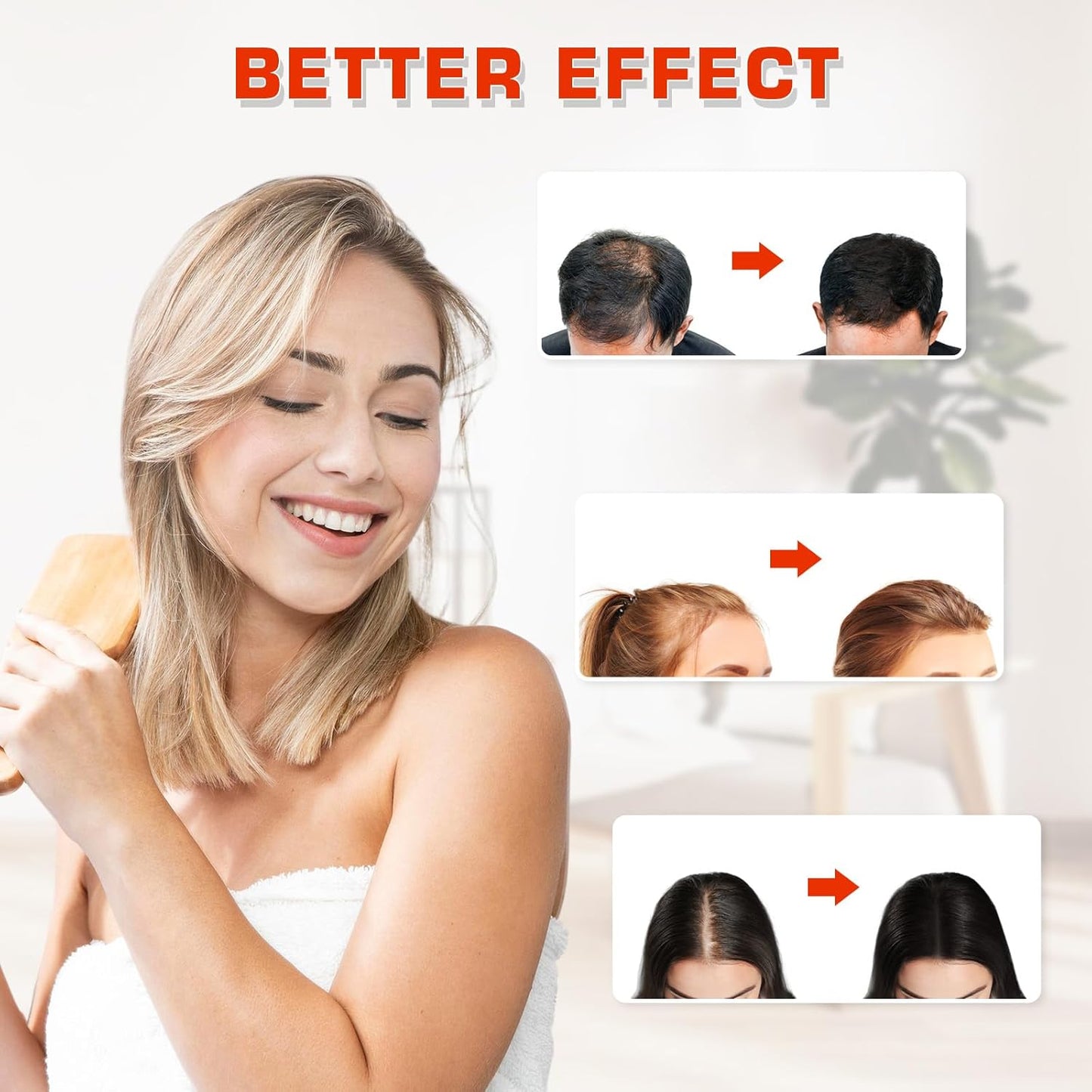 Laser Hair Growth Cap, Red Light Therapy for Hair Growth for Men and Women, Black Cap