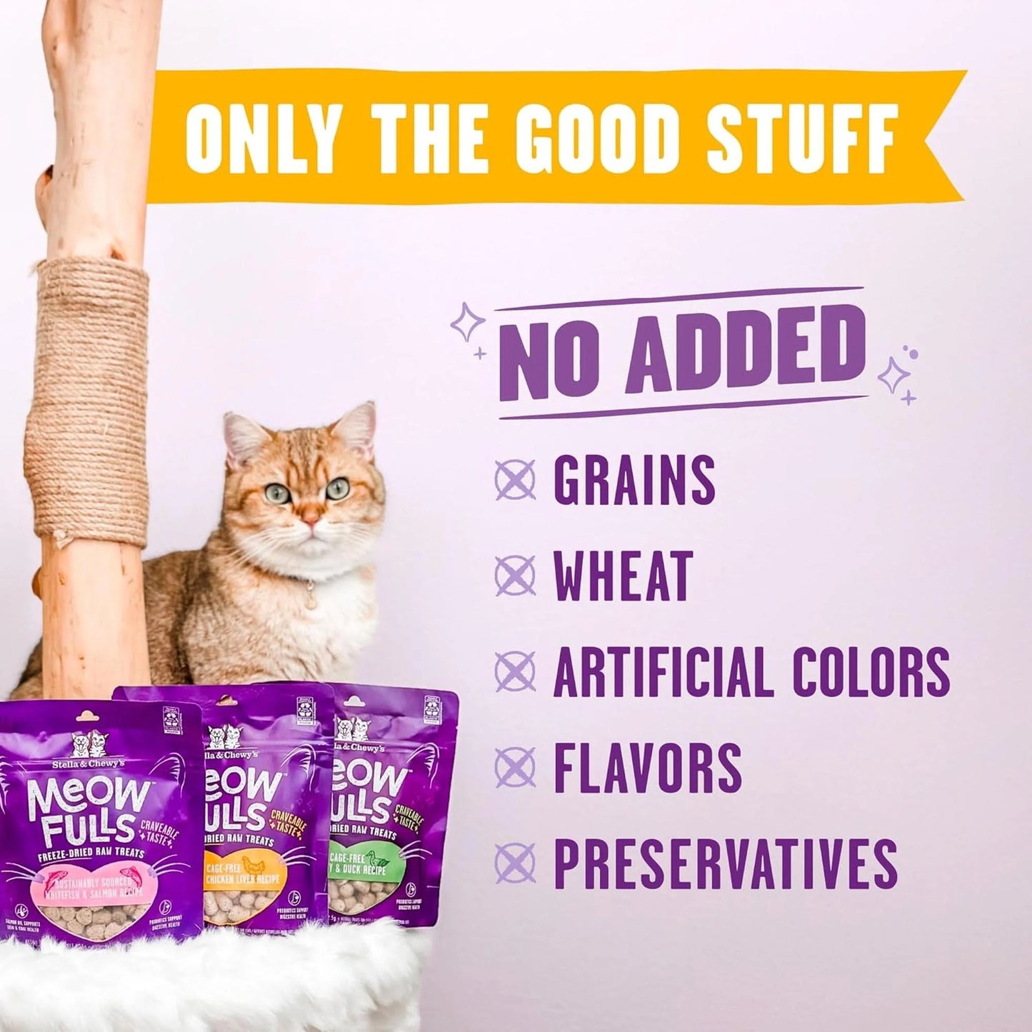 Meowfulls Freeze Dried Cat Treats Chicken & Chicken Liver Recipe - 1.5Oz